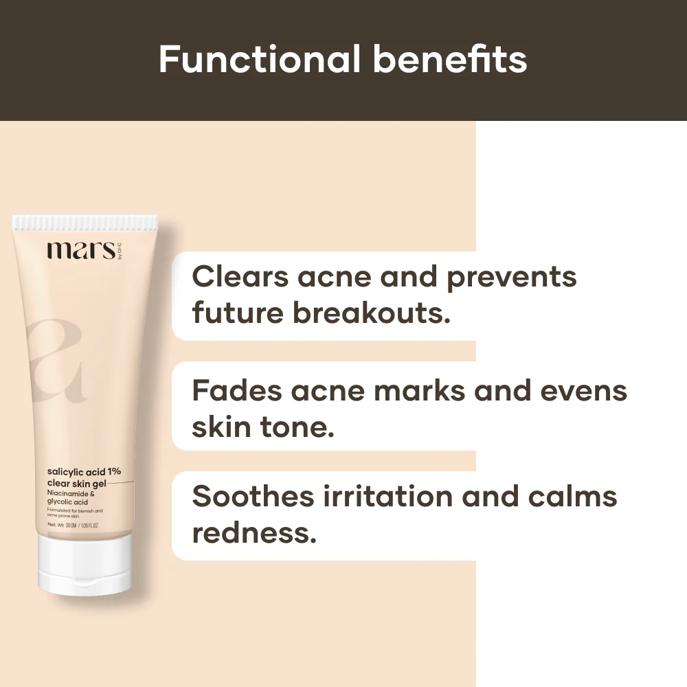 Salicylic Acid Clear Skin Gel: With Niacinamide, Glycolic Acid (AHA BHA) - Image 3