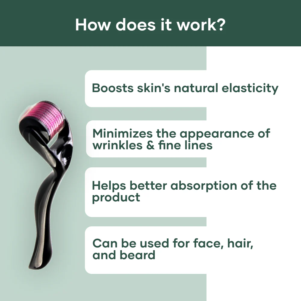 Derma Roller 0.5 mm for Face, Hair & Beard - Image 3