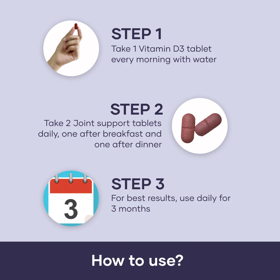 Joint Pain Relief Combo - Powered with Glucosamine, MSM, Vitamin D3 Formula - Image 4