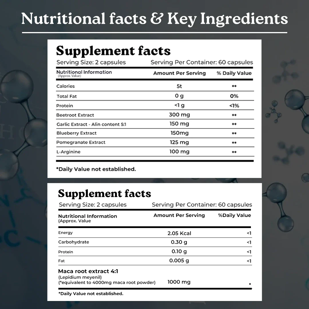 Mars BeetMax Combo : Mars Beetroot Nitric Oxide Booster & Mars Maca Root Capsules - Image 5