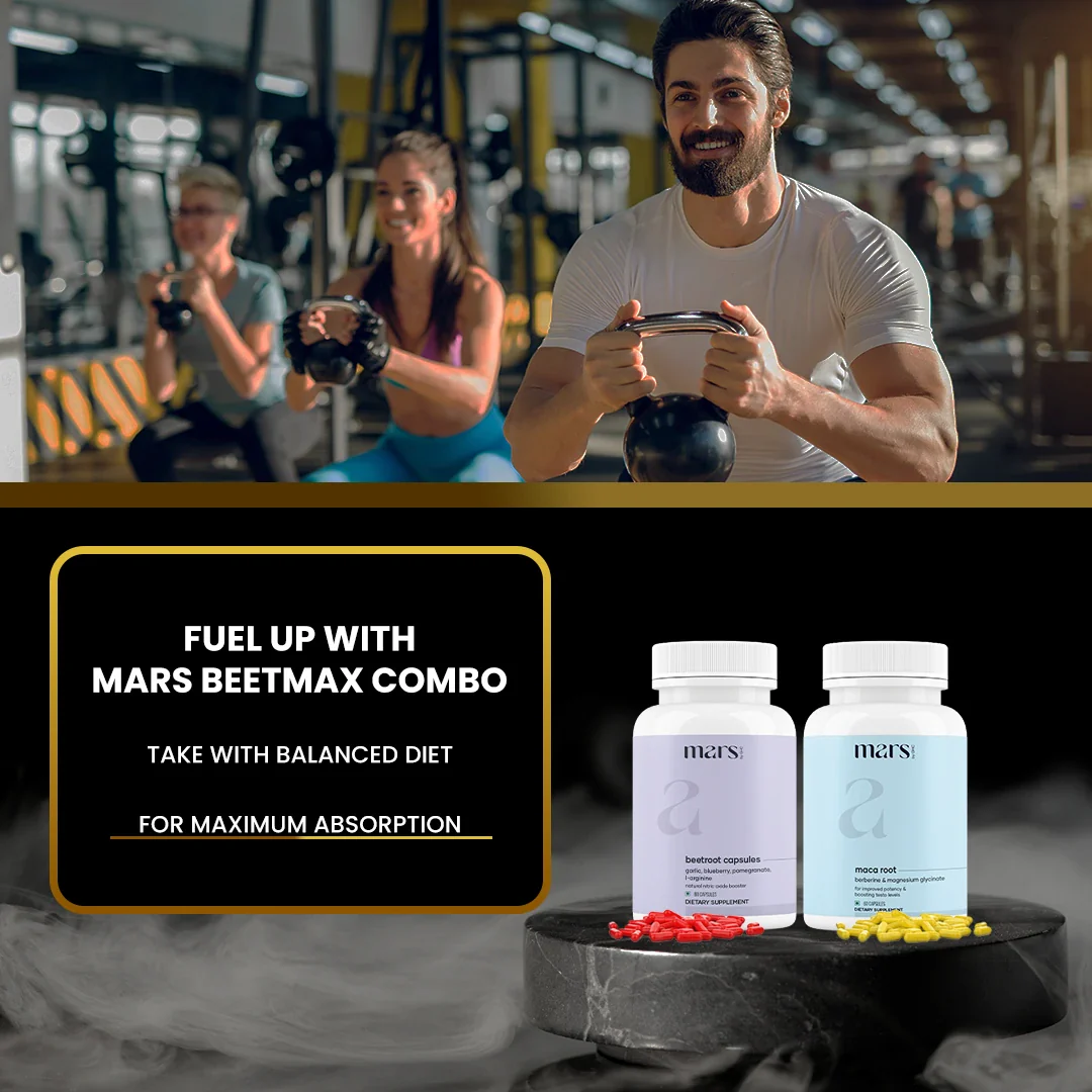 Mars BeetMax Combo : Mars Beetroot Nitric Oxide Booster & Mars Maca Root Capsules - Image 7