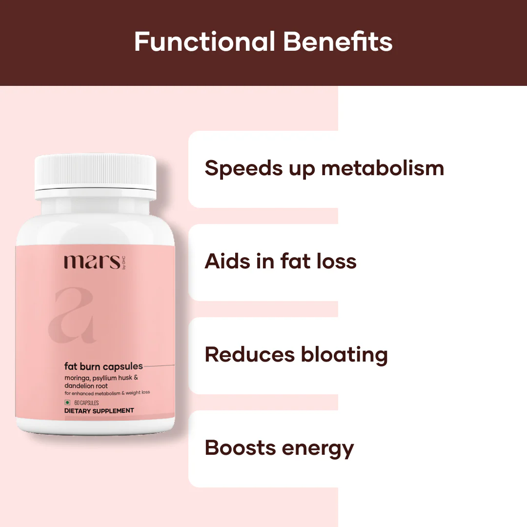 Mars BurnIt Capsules: Powered With Psyllium Husk, Moringa & Dandelion Root - Image 3