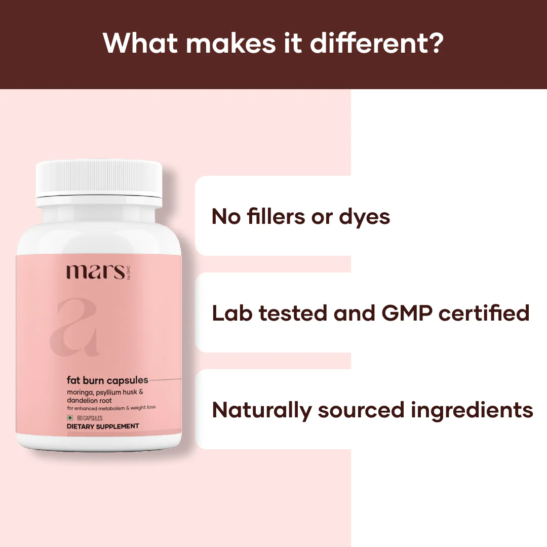 Mars BurnIt Capsules: Powered With Psyllium Husk, Moringa & Dandelion Root - Image 4