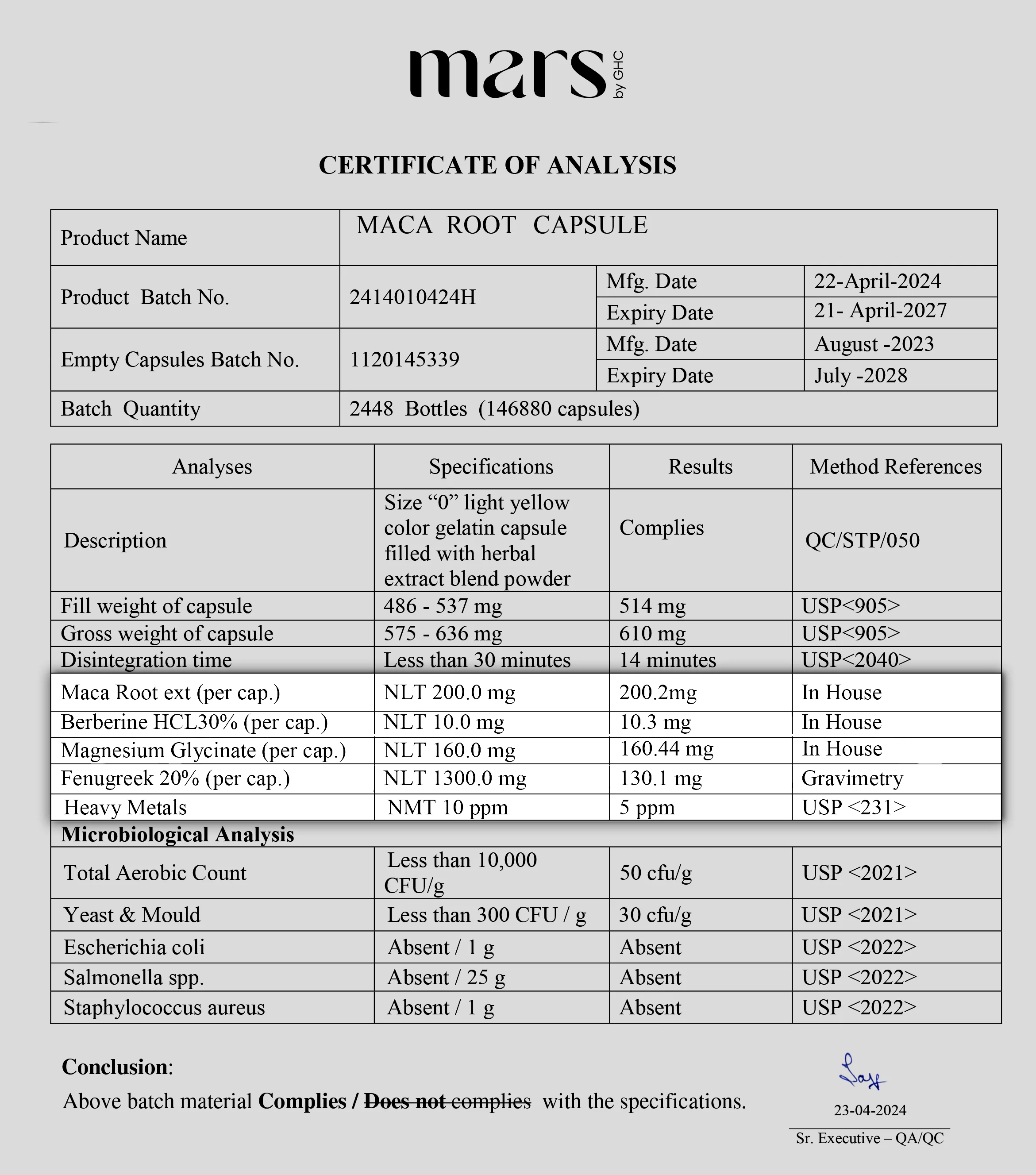 Mars Maca Root Caps (Ginseng): Powered With Magnesium & Berberine - Image 3