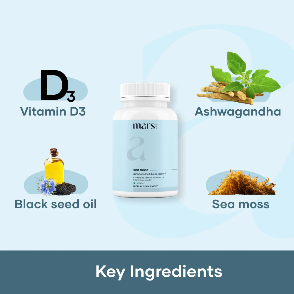 Mars Natural Sea Moss Caps: Powered with Ashwagandha, Black Seed, & Vitamin D3 - Image 4