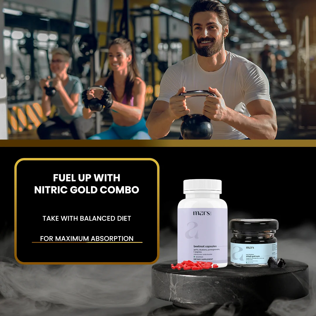 Mars Nitric Gold Combo : Mars Beetroot Nitric Oxide Booster & Mars Pure Himalayan Shilajit Gold Resin - Image 7