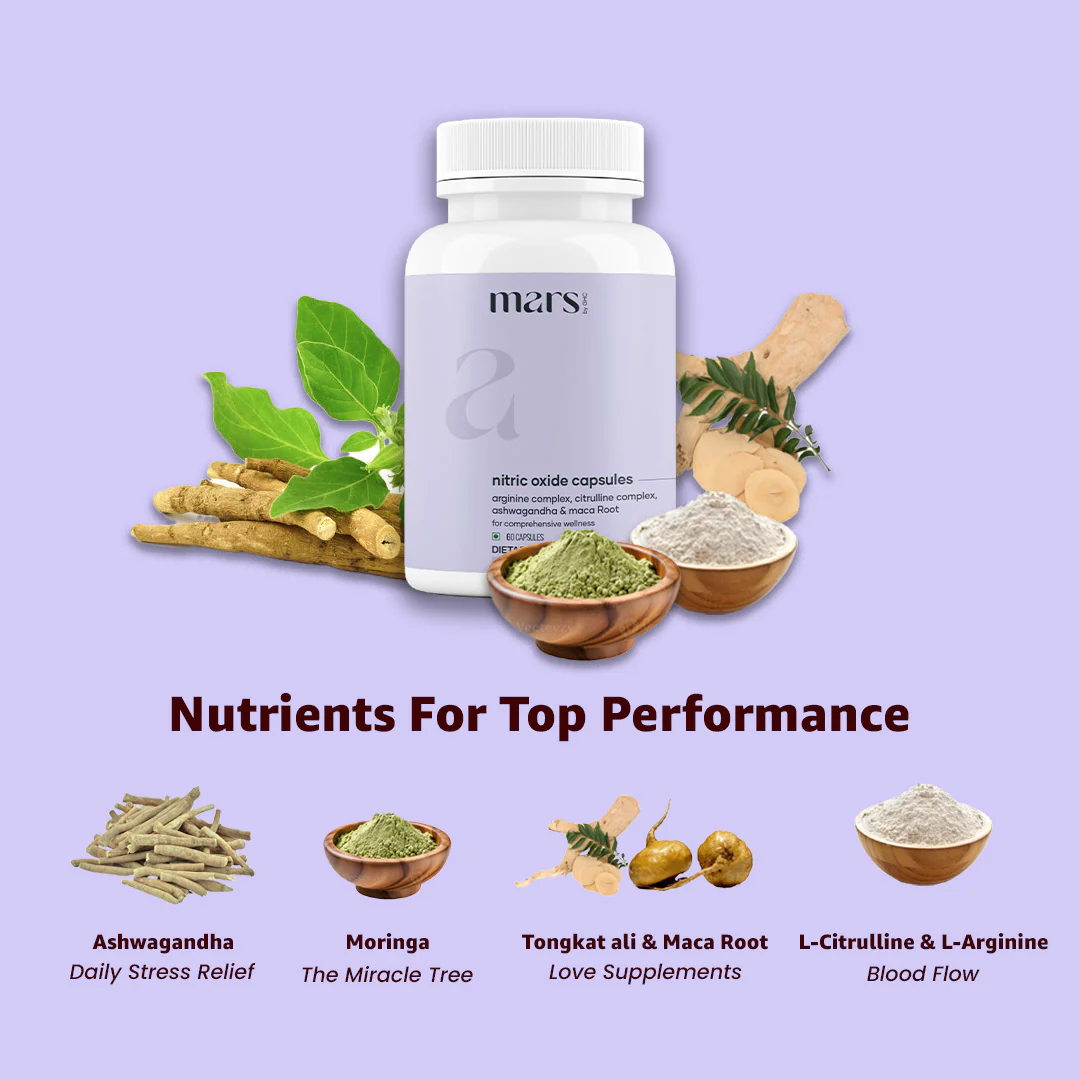 Mars Nitric Oxide Capsules with L-Arginine, L-Citrulline & Adaptogens – Circulation, Endurance & Recovery Support (60N) - Image 8