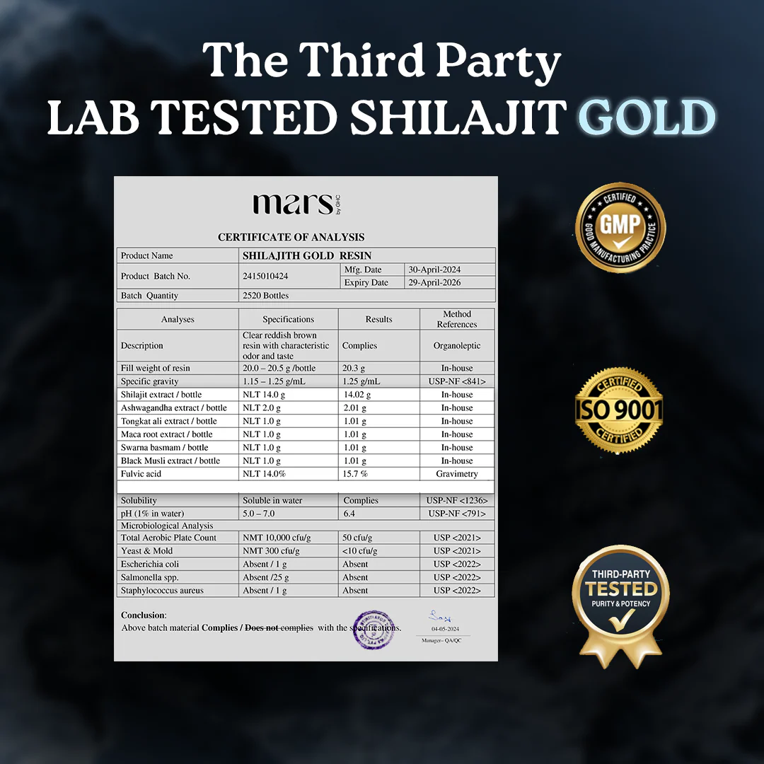 Mars Pure Himalayan Shilajit Gold Resin - A Natural Testosterone Support - Image 5