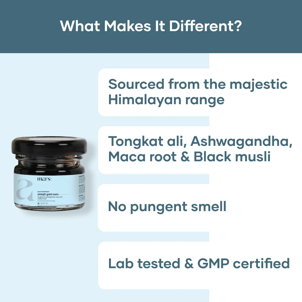 Mars Pure Himalayan Shilajit Gold Resin: Powered with Ashwagandha, Maca Root & Black Musli - Image 5