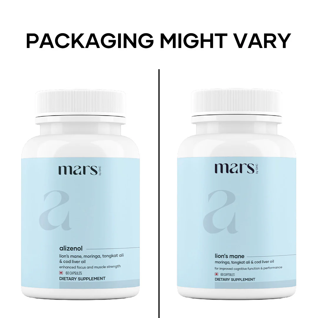 Mars Pure Lion's Mane Caps: Powered with Moringa, Tongkat Ali & Cod Liver Oil (60 N) - Image 4