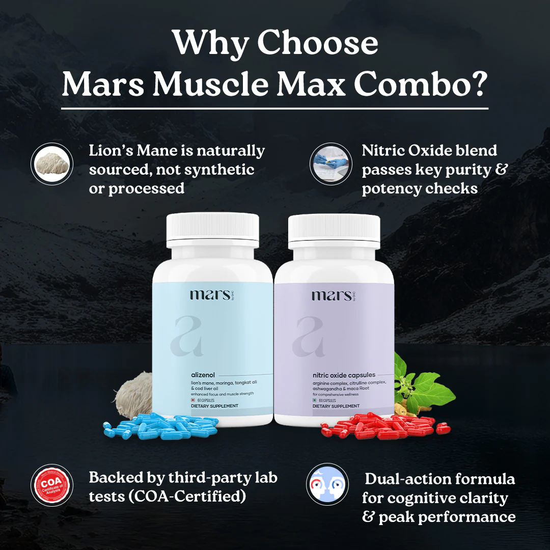 Muscle Max Combo: Tongkat Ali, Moringa & Nitric Oxide Capsules For Better Muscles, Flow, & Performance - Image 5