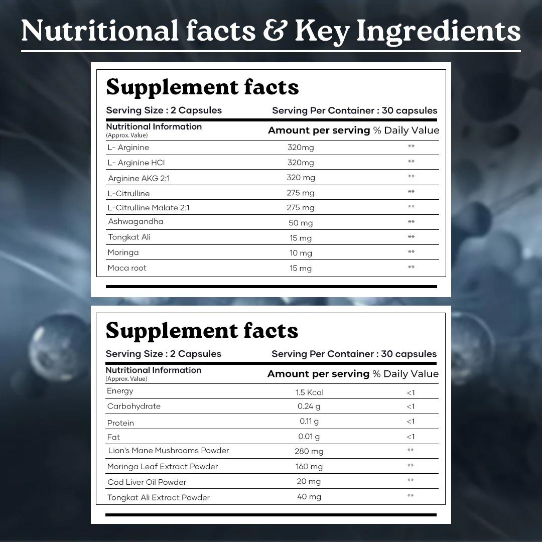 Muscle Max Combo: Tongkat Ali, Moringa & Nitric Oxide Capsules For Better Muscles, Flow, & Performance - Image 7