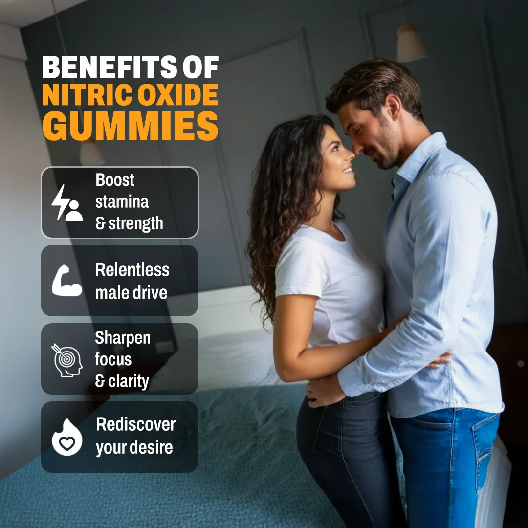 Nitric Oxide Gummies for Circulation, Stamina & Peak Performance with Ashwagandha, Maca Extract, Moringa, L-Arginine & L-Citrulline - Image 5