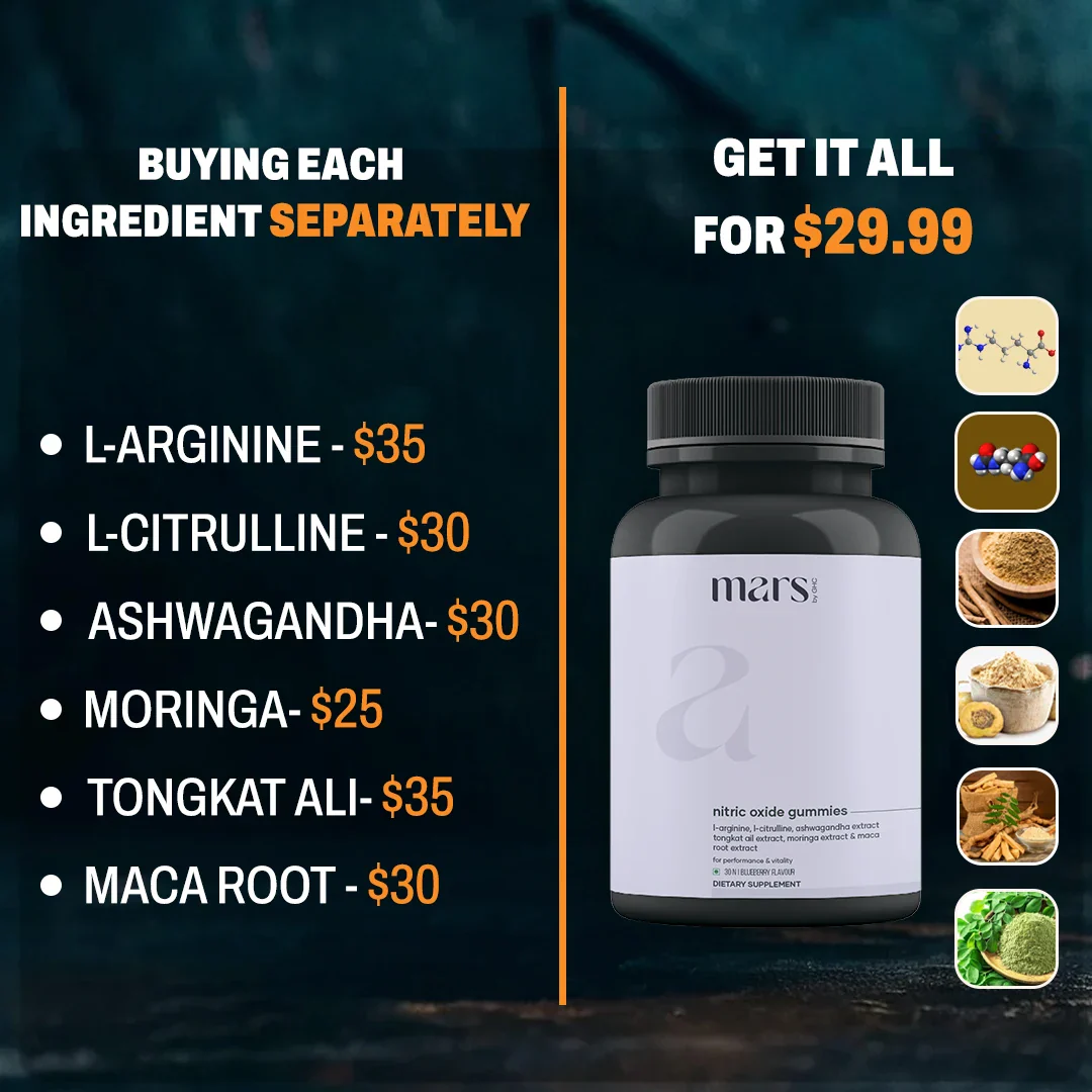 Nitric Oxide Gummies for Circulation, Stamina & Peak Performance with Ashwagandha, Maca Extract, Moringa, L-Arginine & L-Citrulline - Image 6