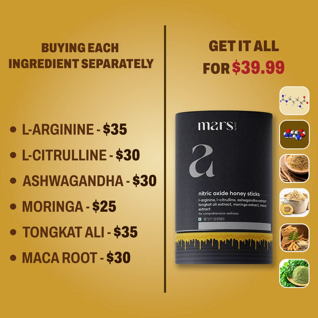 Nitric Oxide Honey Sticks for Energy, Endurance & Vital Strength with Ashwagandha, Maca Extract, Moringa, L-Arginine & L-Citrulline - Image 7