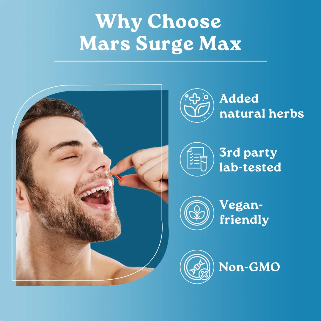 Mars Surge Max: A Natural Testosterone Support With Ashwagandha & Shilajit (60N) - Image 12